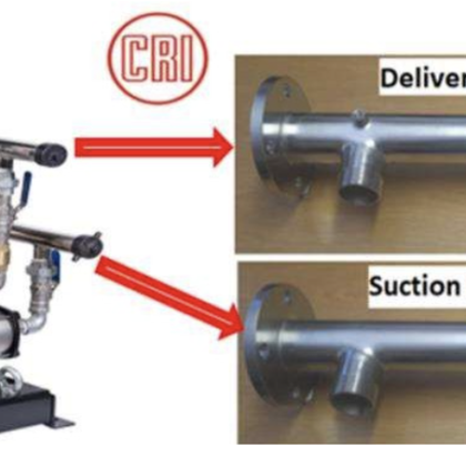 CRI Pumps I Prez -22 N - Galv.Base plate, Suction & Delivery Manifolds, Valves, Pressure gauge - Twin Booster System